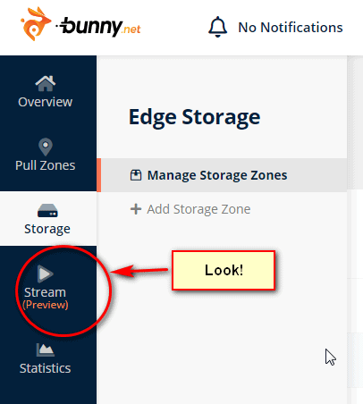 Bunny.net's video streaming/hosting service.